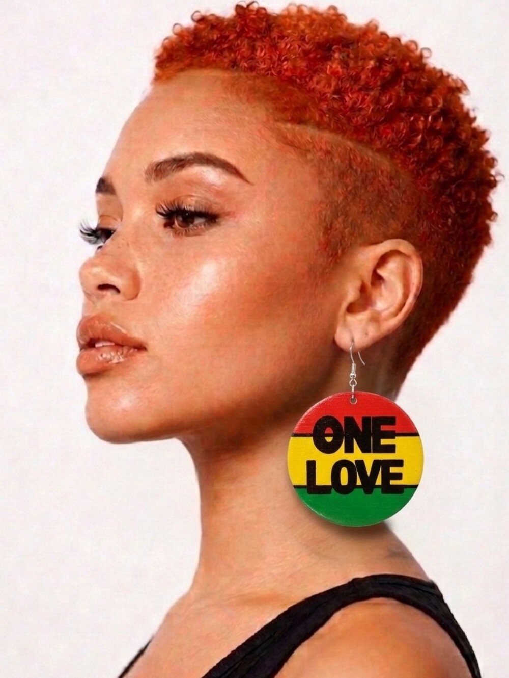 Jamaican "ONE LOVE" NWT Wooden Earrings
